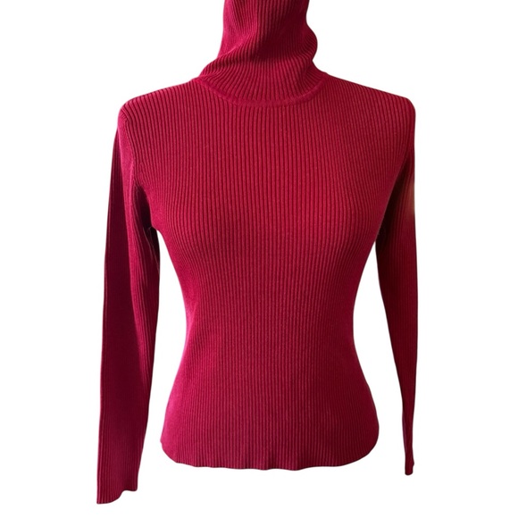Casual Corner Vibrant Red Cowl Neck Sweater - Picture 1 of 4